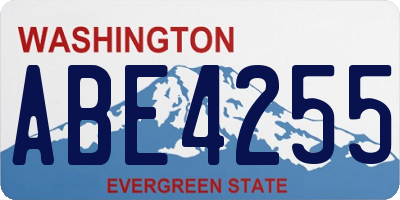 WA license plate ABE4255