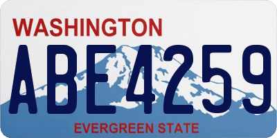 WA license plate ABE4259