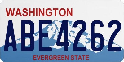WA license plate ABE4262