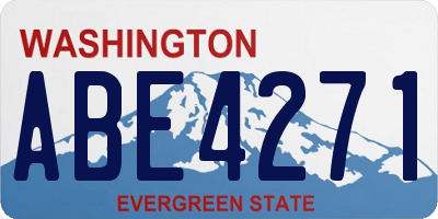 WA license plate ABE4271