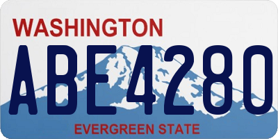 WA license plate ABE4280