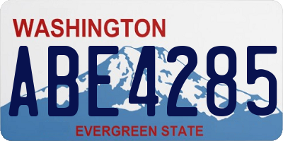 WA license plate ABE4285
