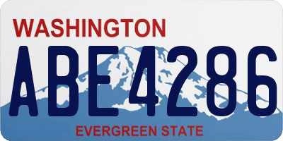 WA license plate ABE4286