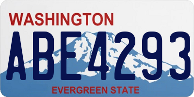 WA license plate ABE4293