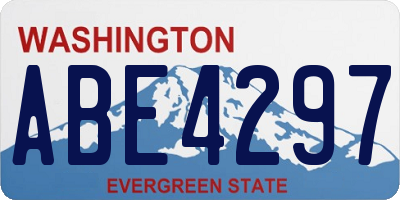 WA license plate ABE4297