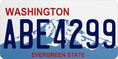 WA license plate ABE4299