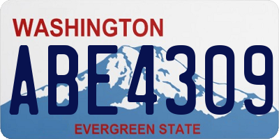 WA license plate ABE4309