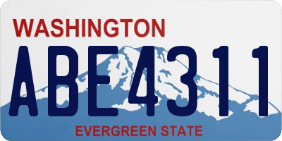WA license plate ABE4311