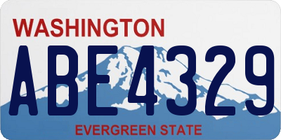 WA license plate ABE4329