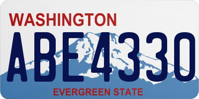 WA license plate ABE4330