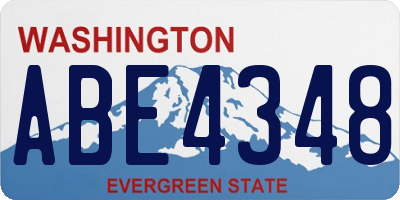 WA license plate ABE4348