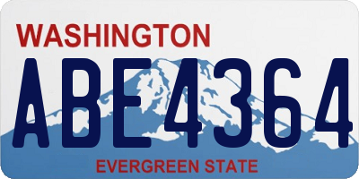WA license plate ABE4364