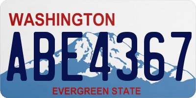 WA license plate ABE4367