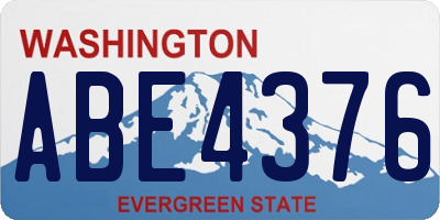 WA license plate ABE4376