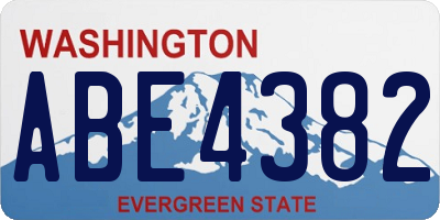 WA license plate ABE4382