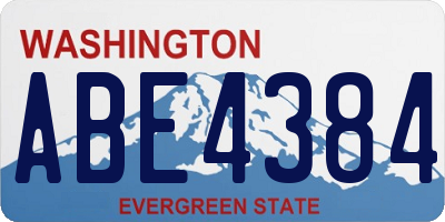 WA license plate ABE4384