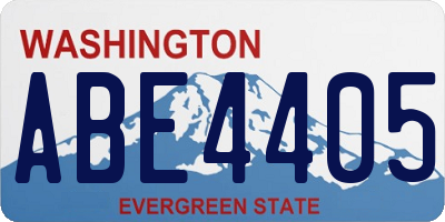 WA license plate ABE4405