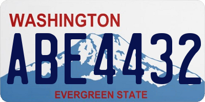 WA license plate ABE4432
