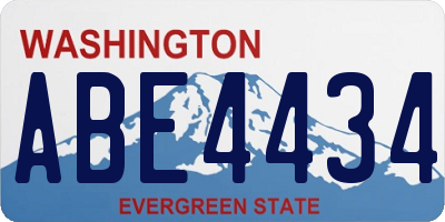 WA license plate ABE4434