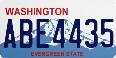 WA license plate ABE4435