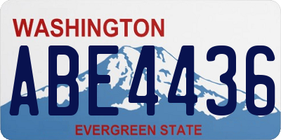 WA license plate ABE4436