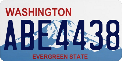 WA license plate ABE4438
