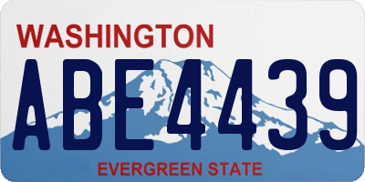 WA license plate ABE4439