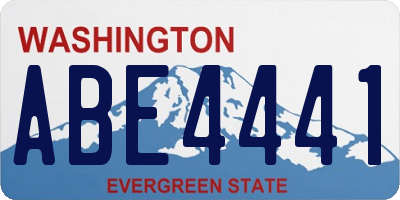 WA license plate ABE4441