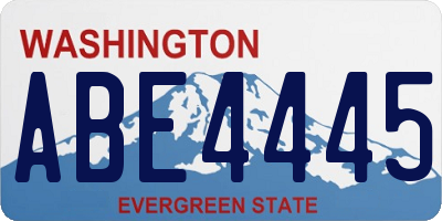 WA license plate ABE4445