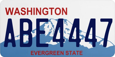 WA license plate ABE4447