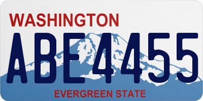 WA license plate ABE4455