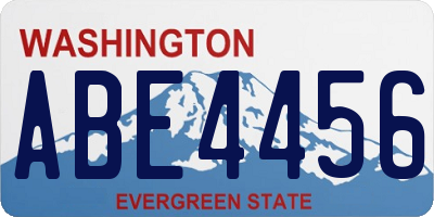 WA license plate ABE4456