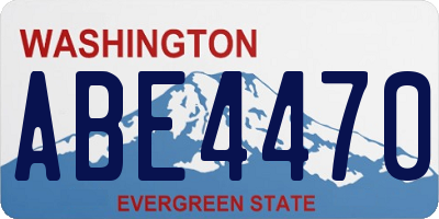 WA license plate ABE4470