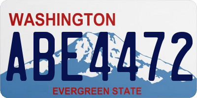 WA license plate ABE4472