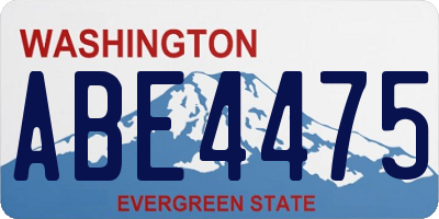 WA license plate ABE4475
