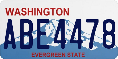 WA license plate ABE4478