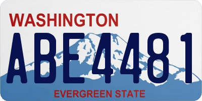 WA license plate ABE4481
