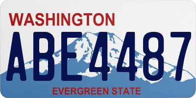 WA license plate ABE4487