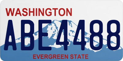 WA license plate ABE4488