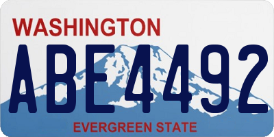 WA license plate ABE4492
