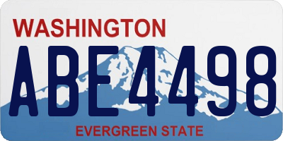 WA license plate ABE4498