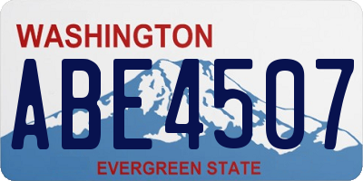 WA license plate ABE4507