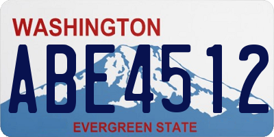 WA license plate ABE4512