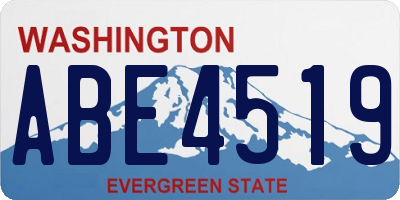 WA license plate ABE4519