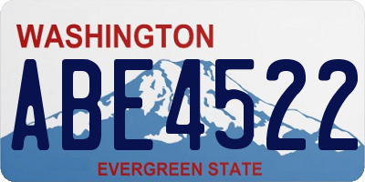 WA license plate ABE4522