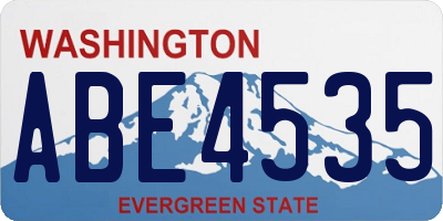 WA license plate ABE4535