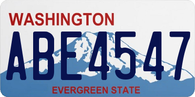 WA license plate ABE4547