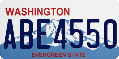 WA license plate ABE4550