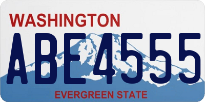 WA license plate ABE4555