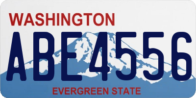 WA license plate ABE4556